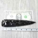 1 Obsidian Ornamental Spearhead  #7255     Arrowhead