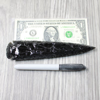 1 Obsidian Ornamental Spearhead  #7255     Arrowhead
