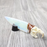 Muskrat Skull Handle Opalite Blade Ornamental Knife #3255    Mountain Man Knife