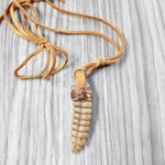 Very Large Rattlesnake Rattle  Necklace  #6355    Mountain Man Necklace