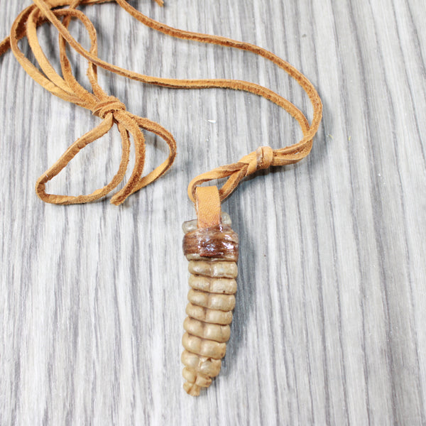 Very Large Rattlesnake Rattle  Necklace  #6355    Mountain Man Necklace