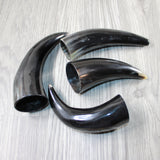4 Small Polished Cow Horns #8045 Natural colored x