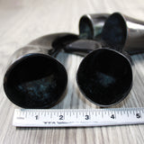 4 Small Polished Cow Horns #8045 Natural colored x