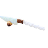 Selenite Spiral Handle Opalite Blade Ornamental Knife #3455    Mountain Man Knife