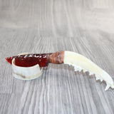 Coyote Jaw Handle Glass Blade Ornamental Knife #1063    Mountain Man Knife