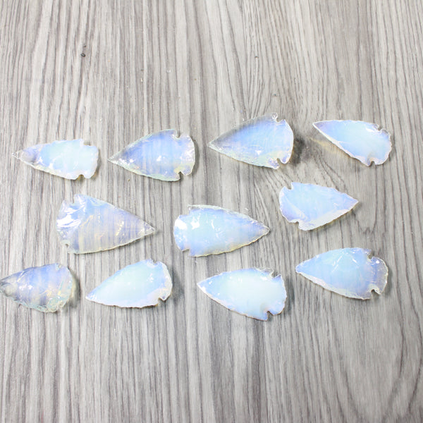 10 Large Opalite Ornamental Arrowheads  #7455     Arrowhead