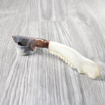 Deer Jaw Handle Stone Blade Ornamental Knife #0455    Mountain Man Knife