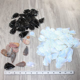 100 Large Ornamental Arrowheads  #armory63     65 opalite. 25 obsidian 10 stone