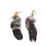 Bobcat Tail Earrings  #6163  Mountain Man Earrings