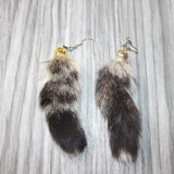 Bobcat Tail Earrings  #6163  Mountain Man Earrings