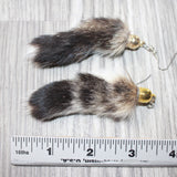 Bobcat Tail Earrings  #6163  Mountain Man Earrings