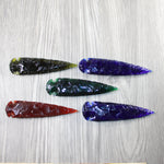 5 Glass Ornamental Spearheads  #0145  Arrowheads
