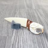 Muskrat Skull Handle Bone Blade Ornamental Knife #3164    Mountain Man Knife