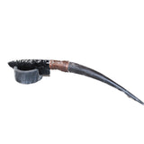 Springbok Horn Handle Obsidian Blade Ornamental Knife #1263  Mountain Man Knife
