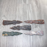 5 Stone Ornamental Tomahawk Heads  #5264    Agate Jasper Axe Hatchet Ax