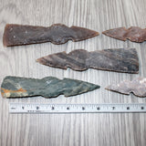 5 Stone Ornamental Tomahawk Heads  #5264    Agate Jasper Axe Hatchet Ax