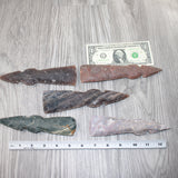 5 Stone Ornamental Tomahawk Heads  #5264    Agate Jasper Axe Hatchet Ax