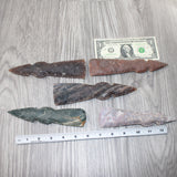 5 Stone Ornamental Tomahawk Heads  #5264    Agate Jasper Axe Hatchet Ax