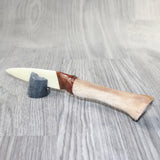 Hair-on Deer Bone Handle Bone Blade Ornamental Knife #4364    Mountain Man Knife