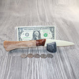 Hair-on Deer Bone Handle Bone Blade Ornamental Knife #4364    Mountain Man Knife