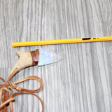 Reindeer Antler Handle Opalite  Blade Knife Necklace  #5464  Mountain Man Necklace