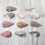 10 Large Stone Ornamental Arrowheads  #2555     Arrowhead