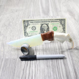 Beaver Jaw Handle Opalite Blade Ornamental Knife #1655     Mountain Man Knife