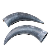 2 Raw Unfinished Cow Horns #9464     Natural Colored