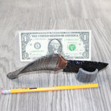 Goat Horn Handle Obsidian Blade Ornamental Knife #2464  Mountain Man Knife