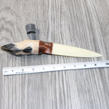Deer Foot Handle Bone Blade Ornamental Knife #1664    Mountain Man Knife