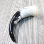 1 Small Polished Cow Horn #5326 Natural Colored