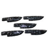5 Obsidian Ornamental Knife Blades  #2664    Mountain Man Knife
