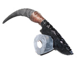 Springbok Horn Handle Obsidian Blade Ornamental Knife #6764  Mountain Man Knife