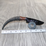 Springbok Horn Handle Obsidian Blade Ornamental Knife #6764  Mountain Man Knife