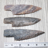 3 Stone Ornamental Knife Blades  #5764   Mountain Man Knife