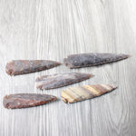 5 Stone Ornamental Spearheads  #6055     Arrowhead