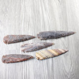 5 Stone Ornamental Spearheads  #6055     Arrowhead