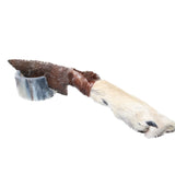 Coyote Foot Handle Stone Blade Ornamental Knife #9764    Mountain Man Knife