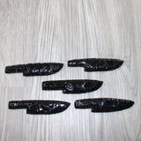 5 Obsidian Ornamental Knife Blades  #9764    Mountain Man Knife