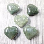 5 Aventurine Hearts Combined Weight of  540 Grams  #6055    Gemstone Hearts