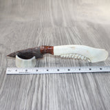 Deer Jaw Handle Stone Blade Ornamental Knife #0764    Mountain Man Knife