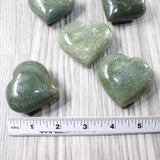 5 Aventurine Hearts Combined Weight of  540 Grams  #6055    Gemstone Hearts