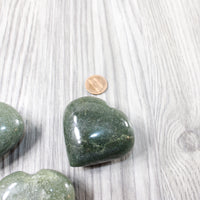 5 Aventurine Hearts Combined Weight of  540 Grams  #6055    Gemstone Hearts