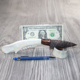 Deer Jaw Handle Stone Blade Ornamental Knife #0764    Mountain Man Knife