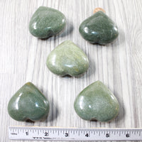 5 Aventurine Hearts Combined Weight of  540 Grams  #6055    Gemstone Hearts