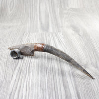 Impala Horn Handle Stone Blade Ornamental Knife #2255    Mountain Man Knife