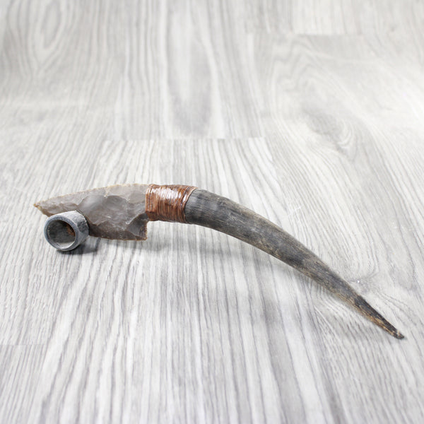 Impala Horn Handle Stone Blade Ornamental Knife #2255    Mountain Man Knife