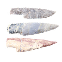 3 Stone Ornamental Knife Blades  #6255   Mountain Man Knife