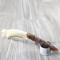 Deer Jaw Handle Stone Blade Ornamental Knife #8255    Mountain Man Knife