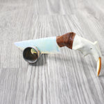 Beaver Jaw Handle Opalite Blade Ornamental Knife #8355     Mountain Man Knife